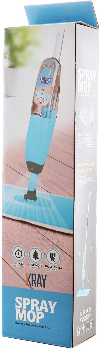 Vorfreude – Old Model - Floor Mop with Integrated Spray – Included Refillable 700Ml Capacity Bottle and Reusable Microfibre Pad