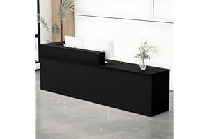 ZRBDDEF Reception Desk with Counter, Modern Front Desk with Storage, Cashier Counter for Office, Salon, Boutique, Coffee Shop