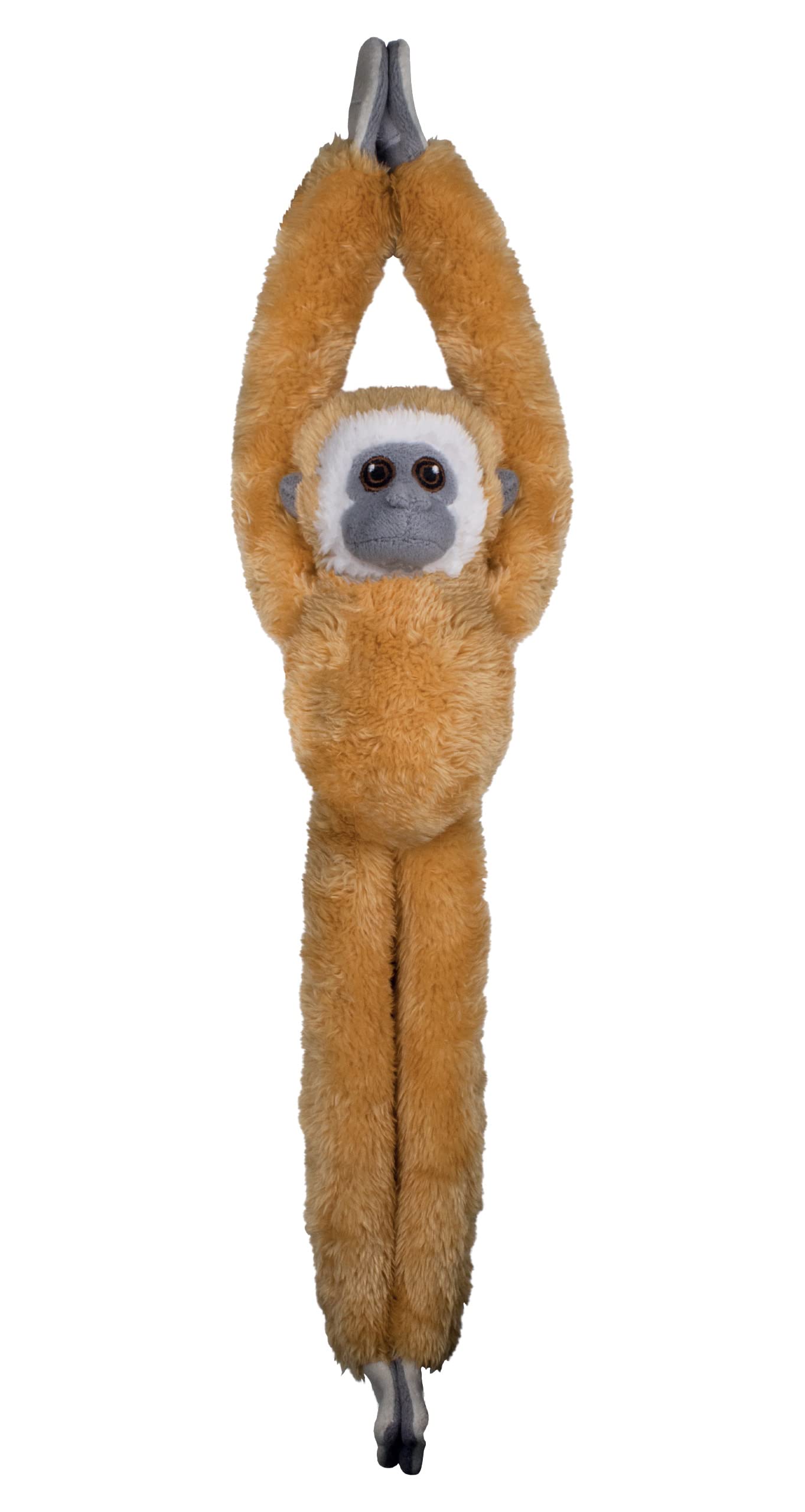 Deluxebase EcoBuddiez Tree Huggers - Gibbon from Small 55cm Hanging Soft Toy made from Recycled Plastic Bottles. Eco-friendly soft and cuddly plush toy and perfect cuddly gift for kids.