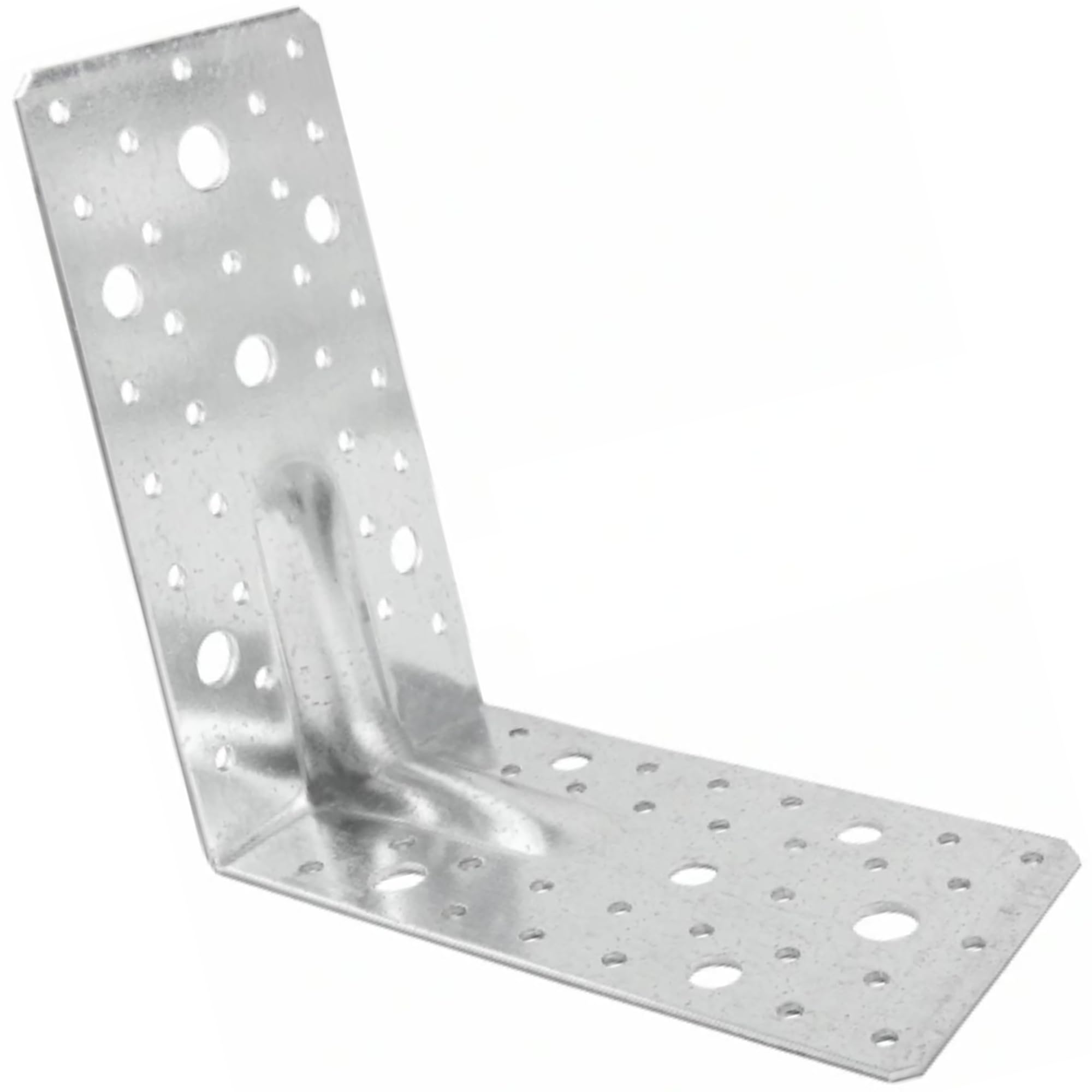 Angle Bracket Heavy Duty 2.5mm Galvanised Steel Metal Corner Braces for Joining, Bracing, and Reinforcing Pack of: 20 Size: 150x150x65x2.5mm