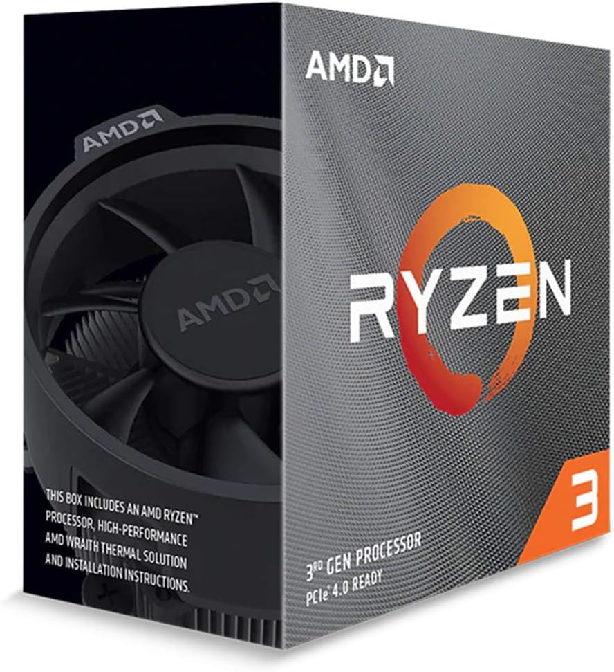 AMD Ryzen 3 3100 Processor 4C/8T 3.9 GHz Boost 65 W AM4 Wraith Stealth