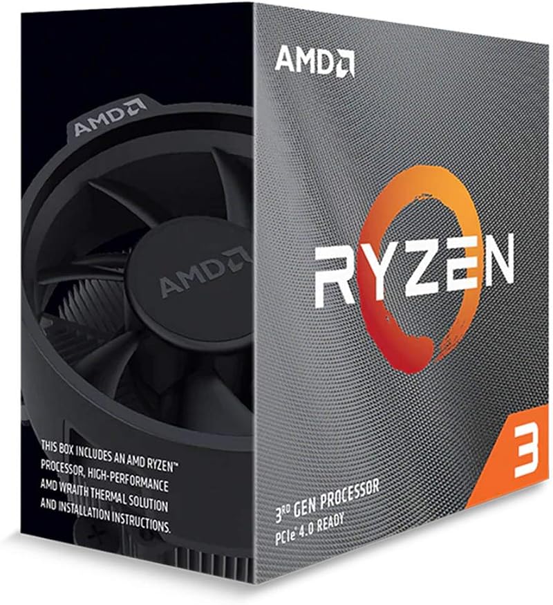 AMD Ryzen 3 3100 Processor 4C/8T 3.9 GHz Boost 65 W AM4 Wraith Stealth