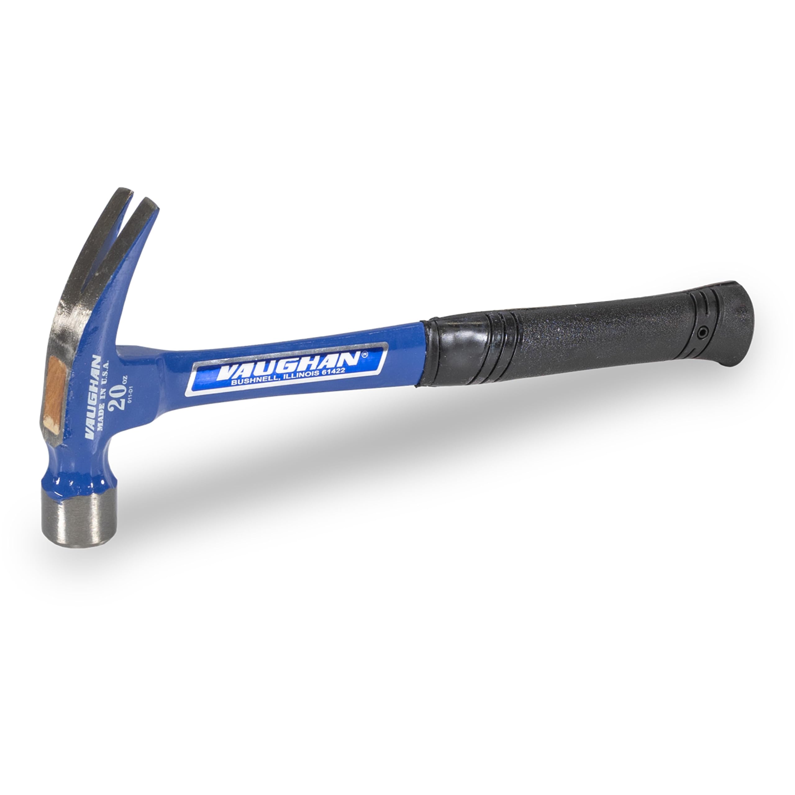Vaughan R999 570g Solid Steel Plain Face Straight Claw Ripping Hammer , Black