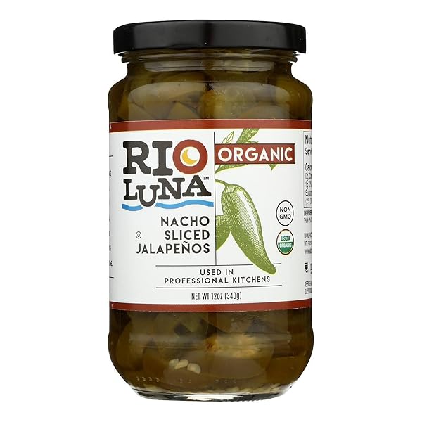 RIO LUNA ORGANIC NACHO SLICED JALAPENOS, 12 OZ
