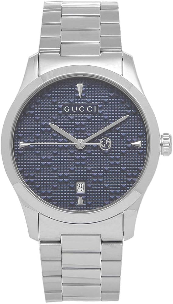 Amazon グッチ 腕時計 メンズ Gucci Yaa 38mm G Timeless Gタイムレス シルバー ネイビー 並行輸入品 メンズ腕時計 腕時計 通販