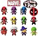 Marvel Deadpool Series 2 3D Foam Figure Collectible Blind Bag Key Rings Gift Set Party Bundle - 3 Pack (Assorted)