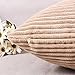 Home Brilliant Decorative Pillow Cover 26 x 26 Plush Velvet Corduroy Striped Throw Euro Pillow Sham Cushion Cover for Sofa, 26x26 inches (66cm), Taupe
