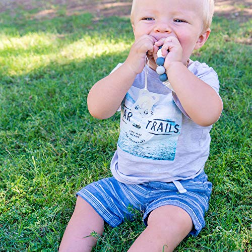 Silicone Pacifier Clip by Dodo Babies Pack of 2 + Pacifier Case, Premium Quality Modern Designs Universal Holder Leash for Boys and Girls, Teething Toy or Soothie, Baby Shower Gift Set
