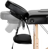 Yaheetech Portable Massage Table Folding Spa Bed 3 Section 60 cm Width Black view 4
