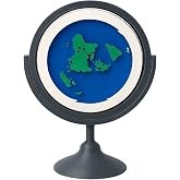 Flat Earth Globe PLA 3D Printed Flat Earth Globe - Flat Earth Theory 19cm Height Flat Earth Globe