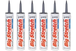 Sashco Inc 10010 6 Pack 10.5 oz. Big Stretch Acrylic Latex High Performance Caulking Sealant, Gray