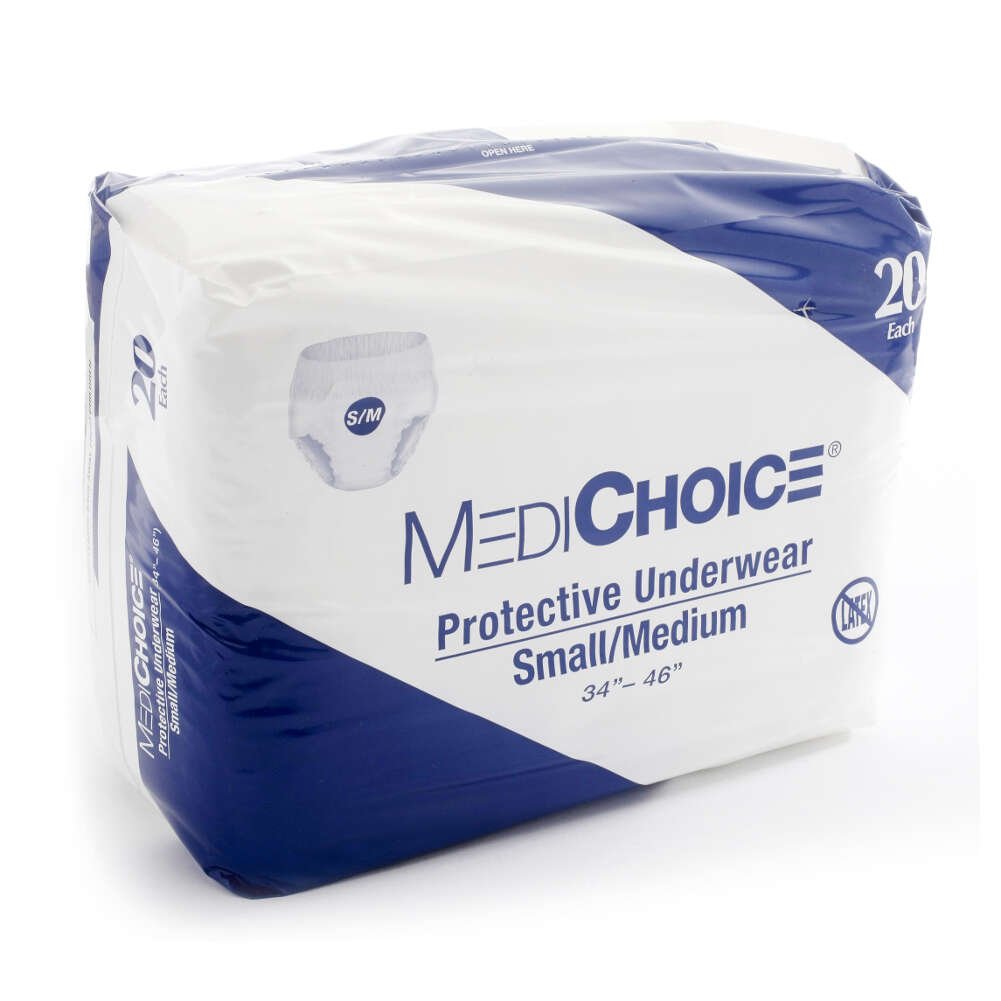 MediChoice Protective Underwear, Disposable PullOns, Fits