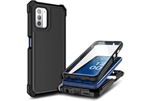 NZND Compatible with Nokia G310 5G Case with [Built-in Screen Protector], Full-Body Protective Shockproof Rugged Bumper Cover, Impact Resist Phone Case (Black)
