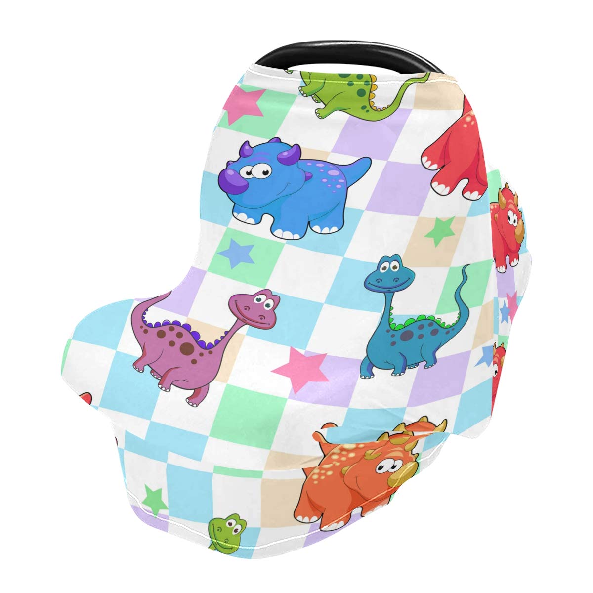 Cartoon Dinosaur Car Seat Covers for Babies Infant, Nursing
