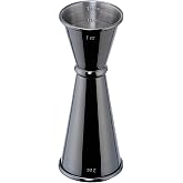 Briout Double Cocktail Jigger for Bartending, 2 OZ &amp; 1 OZ,Rolled Edge Black | Premium 304 18/8 Stainless Steel, Internal Measurements, Japanese Jigger, Ideal for Bartending