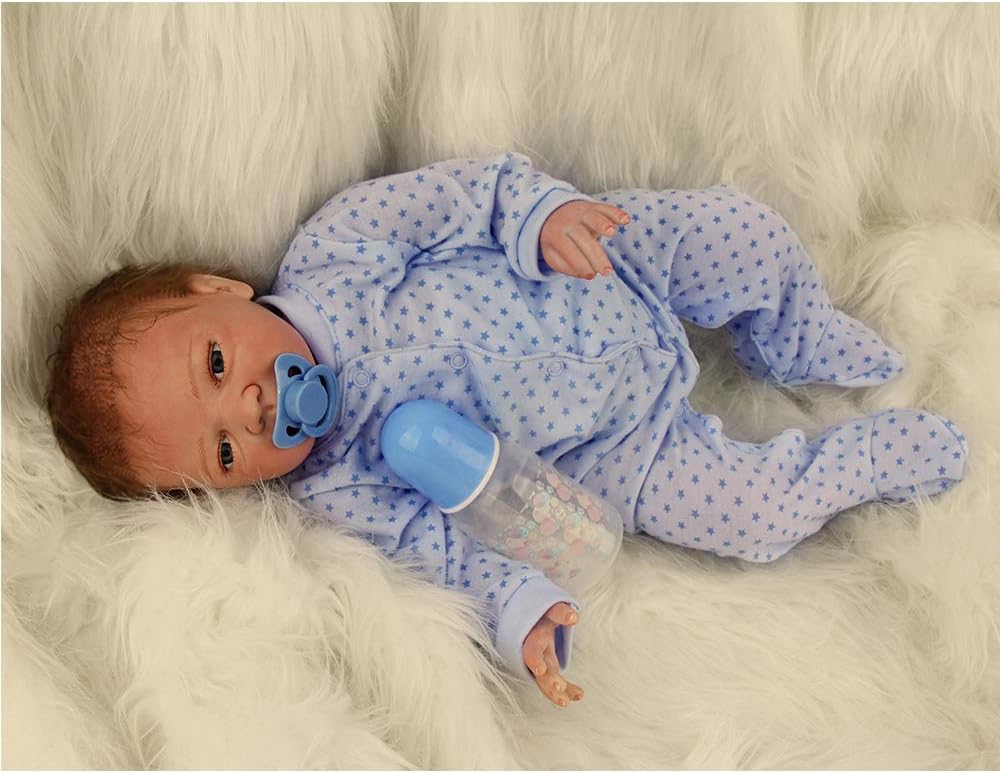 ZIYIUI 20 Inch 50 cm Reborn Dolls Boy Soft Silicone Vinyl Handmade Real Life Reborn Baby Doll Toddler Newborn Baby Toys Xmas Gifts - Image 4