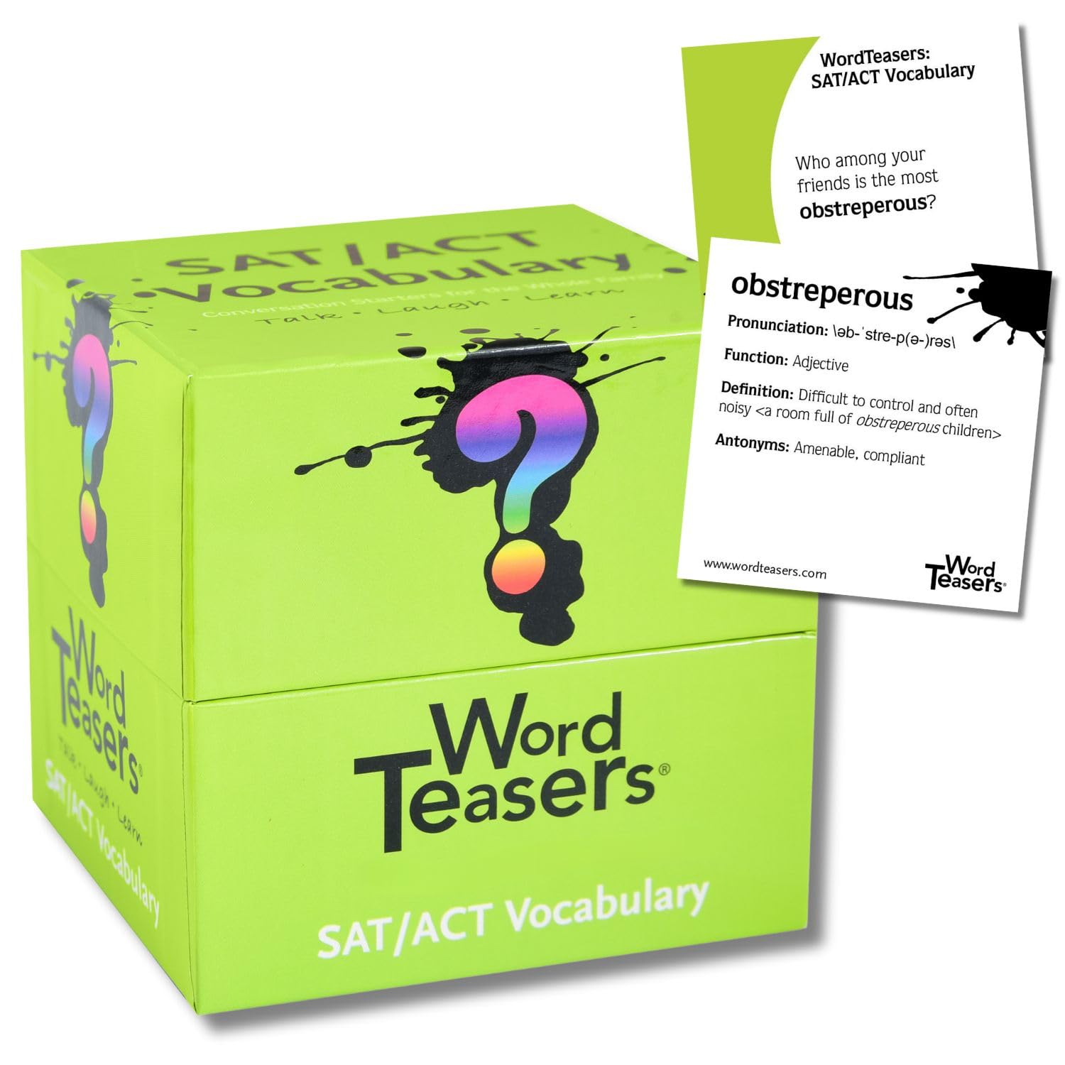 ? WORD TEASERS SAT Vocabulary - Vocabulary Builder for Kids, Teens & Adults - Fun Family Conversation Starter & Vocabulary Game - SAT Word Game - 150 SAT Vocabulary Flash Cards