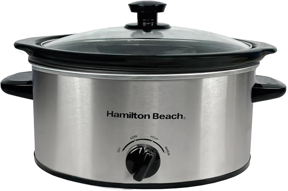 Hamilton Beach 3.5L Comfort Cook Slow Cooker 160W Energy Efficient Silver