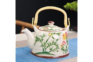 China Porcelain Teapot with Strainer Net High Capacity 900ML Traditional Chinese Retro Ceramic Tea Set Tea Pot Gift (Color : 