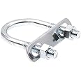 Prime-Line 9071969 U-Bolts, Round Bend, 5/16 In.-18 X 1-3/8 In. X 2-1/2 In. - for 1 In. Pipe, Zinc Plated Steel (10 Pack)