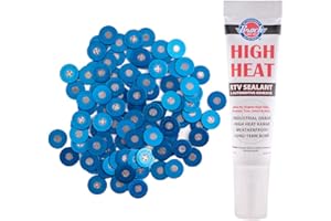 AUTOANDART Brock Marine Engine Heat Tabs with Adhesive - Guaranteed and Certified Overheating Indicator - Center Melts At 195-200F/90-93C - 100 Heat Tabs Per Tube