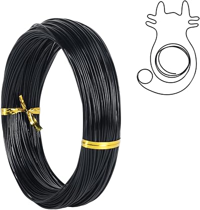 Tenn Well 18 Gauge Aluminum Craft Wire 165 ft Black 1mm Anodized