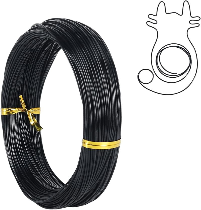Tenn Well 18 Gauge Aluminum Craft Wire 165 ft Black 1mm Anodized