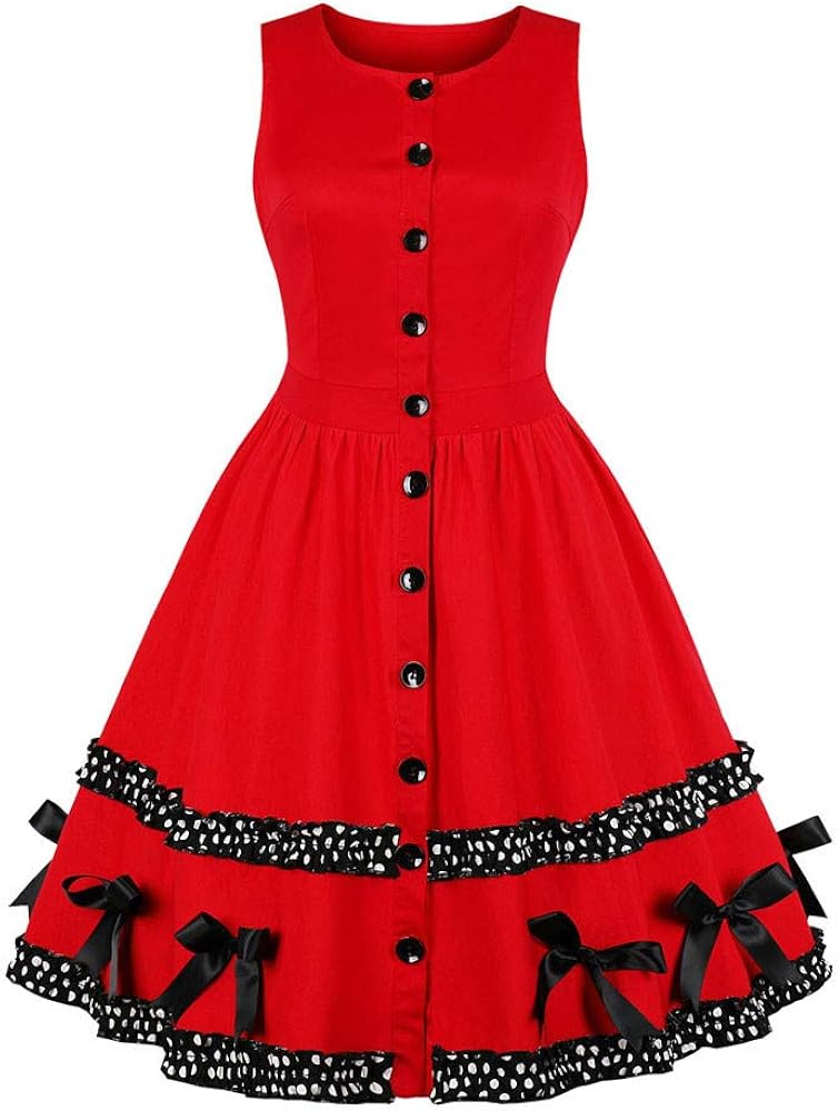 red swing dress plus size