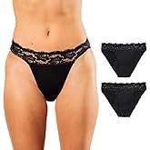 Bambody Absorbent Bikini, Period Panties for Women - Lace Hip, Protective Underwear - Silky Smooth, Comfortable
