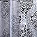 Comfort Spaces Coco Bathroom Shower Curtain Printed Damask Pattern Modern Cute Microfiber Fabric Bath Curtains, 72