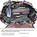 Vbiger Canvas Backpack for Women & Girls Boys Casual Book Bag Sports Daypack (Black（Floral）)