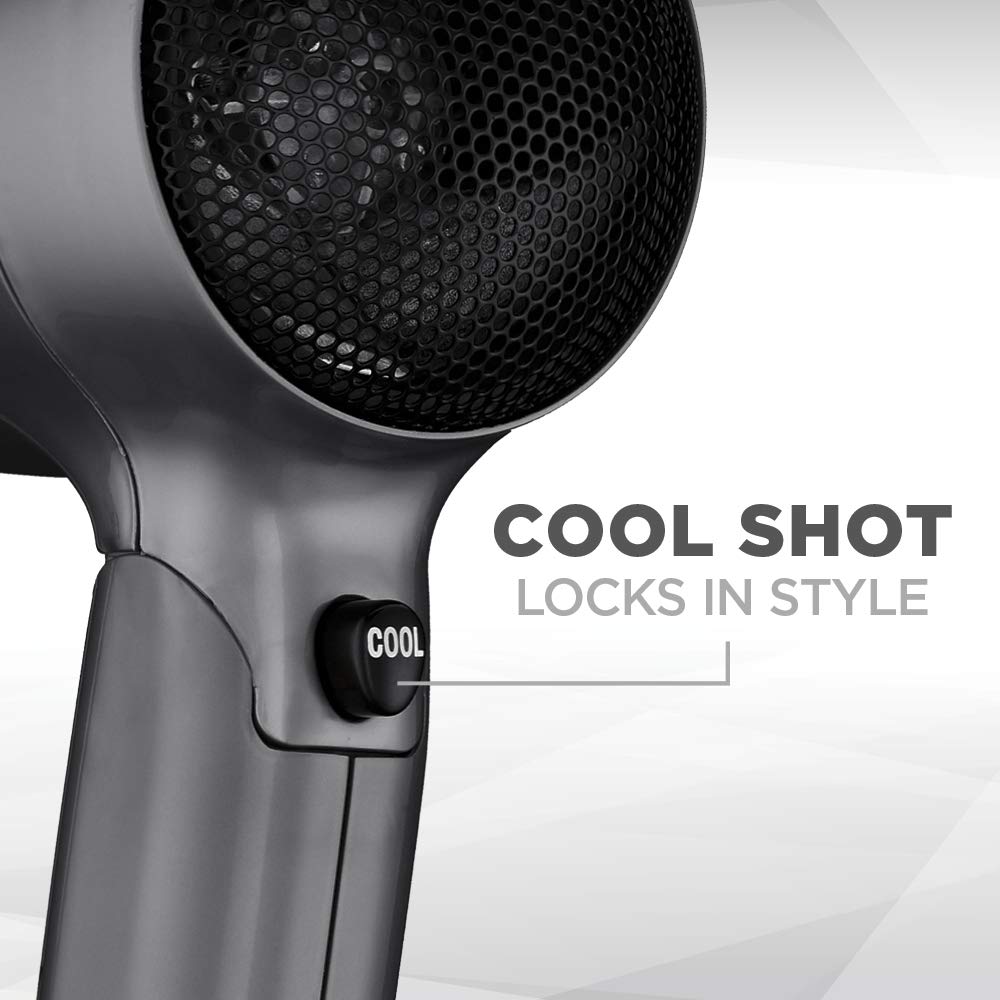 Conair 1875 Watt Compact Folding Handle Hair Dryer, Travel Hair Dryer: Beauty