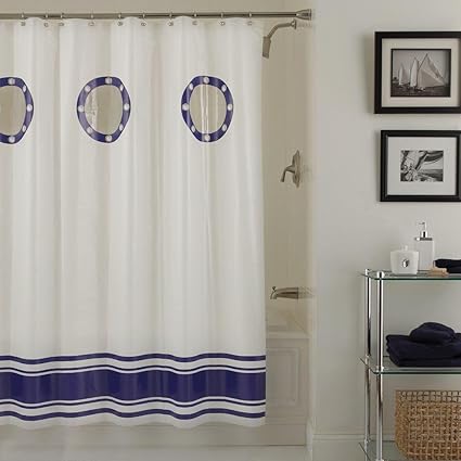 Amazon Com Lorraine Home Fashions Porthole Shower Curtain 70