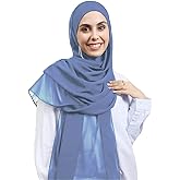 HURESON Instant Chiffon Hijab Set 3-in-1 Hijabs Scarf with Built-in Magnets and Undercap Head Wraps with Modal Cap
