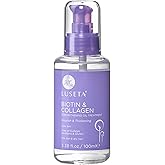 L LUSETA Biotin Hair Growth Serum with Collagen, Hair Oil for Thin and Damage Hair Growth Oil, Biotin growth serum for Frizzy & Damaged hair, Thickening and Healthier Scalp for Men & Women 3.38 Fl Oz