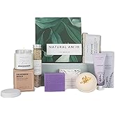 Natural Amor Handmade Spa Gift Set 6 pcs– Includes Citrus Bath Bomb, Lavender Hand Cream, Soap, Bath Salt, Candle – Relaxing Self-Care Kit for Women