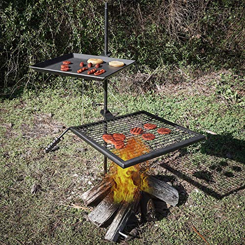 Titan Campfire Adjustable Swivel Grill Fire Pit Cooking Grate Griddle Plate BBQ - Thumbnail 4
