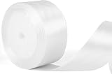YAAVAAW 50mm White Satin Ribbon 22m Wedding Car Gift Craft Decoration
