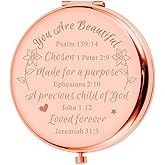Christian Gifts for Teen Girls Women Baptism Gifts for Teen Girls College Religious Bible Verse Inspirational Christmas Confirmation Gifts for Daughter Friend Girlfriend Compact Mirror Makeup Mirror