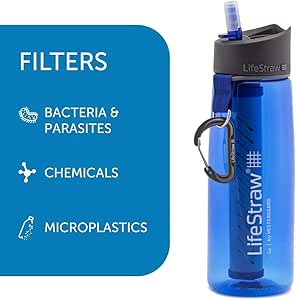 LifeStraw Go Bottle w/2-Stage Filtration - Blue