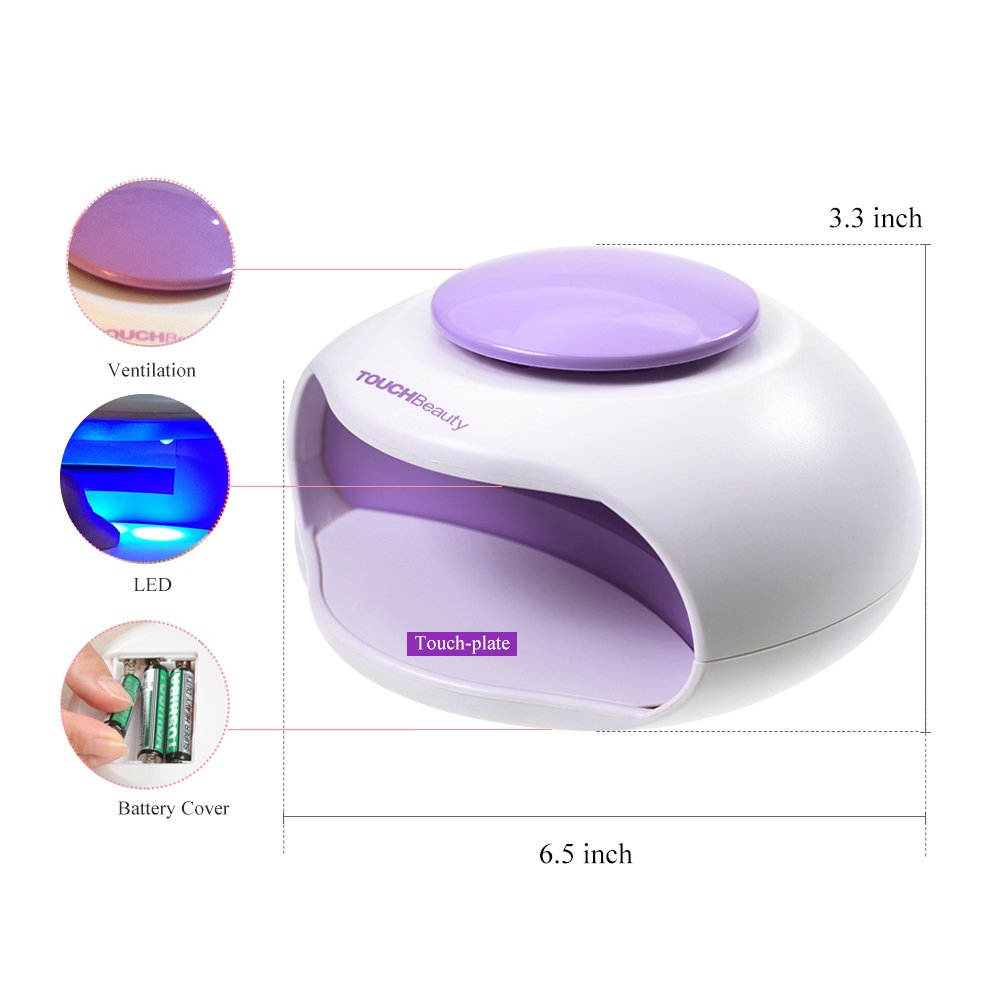 TOUCHBeauty Portable Nail Dryer with Air & LED Light Good for Regular Nail Polishes TB-0889