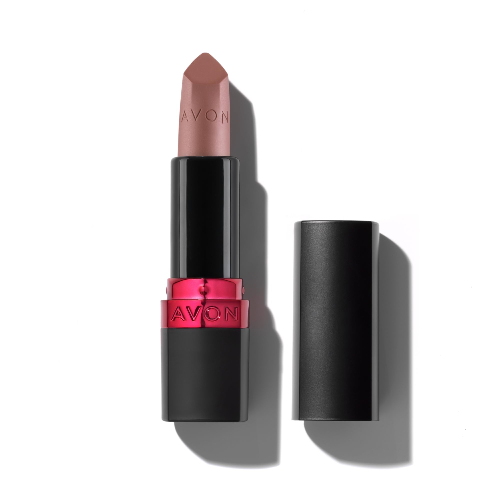 Avon Ultra Matte Lipstick Nude Suede with Vitamin E, Avocado Oil and Sesame Oil for Comfortable Coverage that Won't Cake, Crack or Dry, Cruelty Free