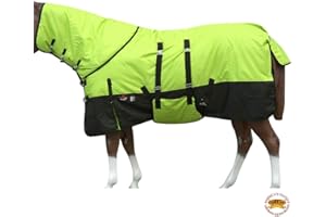 HILASON 1200D Waterproof Winter Horse Blanket Neck Cover Belly Wrap | Horse Blanket | Horse 72 in