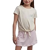 PUMA Girls Active Skirt Set- 2 Piece Active Skort and Short Sleeve Athletic T-Shirt - Sporty Girls Summer Outfits Set (7-14)