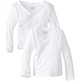 Gerber Baby Girls' 2-Pack Long-Sleeve Side-Snap Mitten-Cuff Shirt