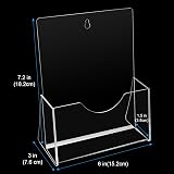 Thboxes A5 Leaflet Holder 3 Pack Clear Acrylic Stand with Hanging Hole view 2
