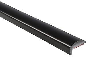 Trim-Lok PVC Lip Guard, Black with 3M Acrylic Foam Tape, Paintable – 9/16” Width, 25’ Length – Perfect for Running Boards, Camper Shells, Spas, Car Fenders, and More