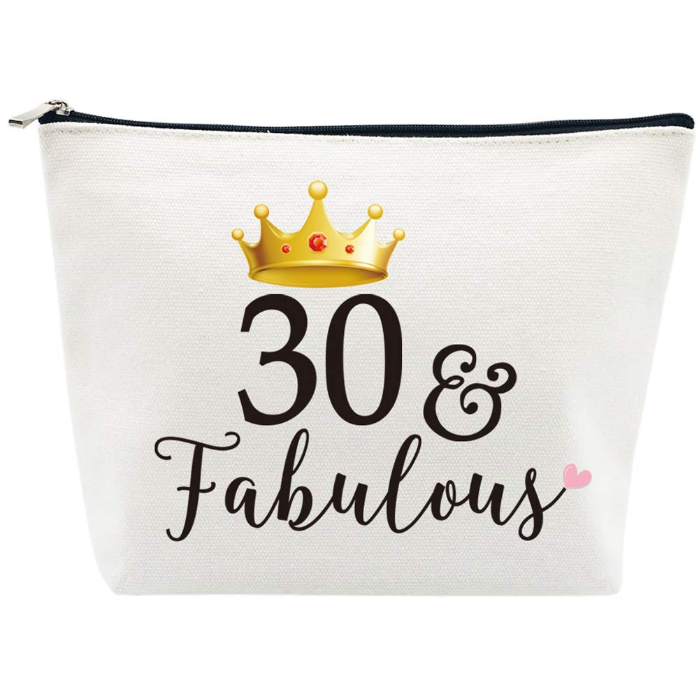 30th Birthday Gifts for Women 30th Birthday Party Supplies and Decorations 30 and Fabulous Dirty Thirty Makeup Bag Funny 30th Gifts Idea for Her