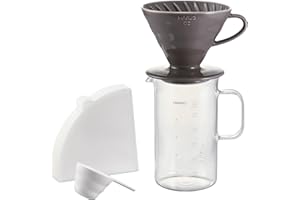 HARIO BVD-3012-GR Beaker Server & Dripper Set, Practical Capacity: 20.3 fl oz (600 ml), for 1-4 Cups, Made in Japan, Gray