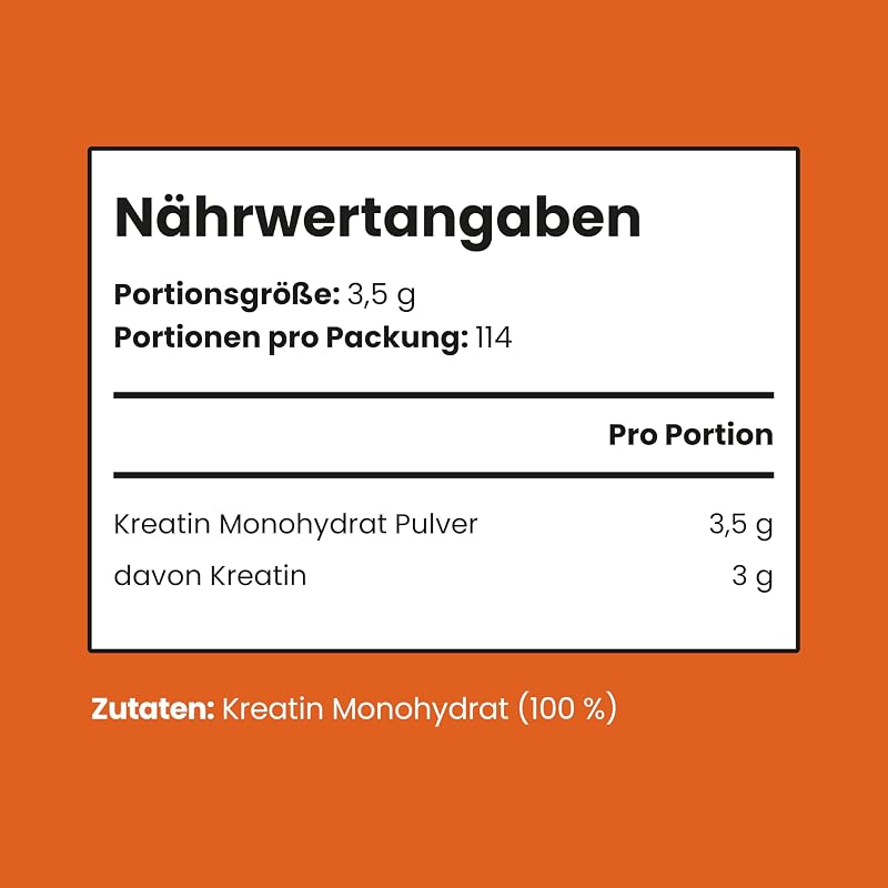 Kreatin Monohydrat Pulver 400 g | 114 Portionen | 200 Mesh ultrafein mikronisiert | Schnell lösliches Creatin | Vegan | VitaBright